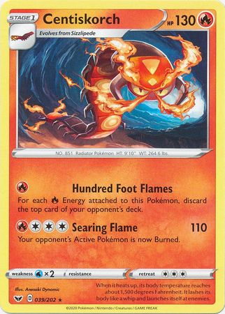 Sword & Shield - 039/202 - Centiskorch