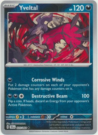 Karta Pokémon - Shrouded Fable - 035/064 - Yveltal (Reverse Holo)