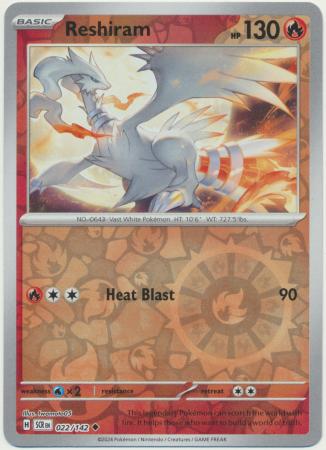 Stellar Crown - 022/142 - Reshiram (Reverse Holo)