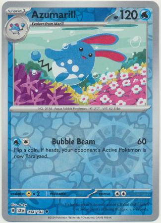 Stellar Crown - 034/142 - Azumarill (Reverse Holo)