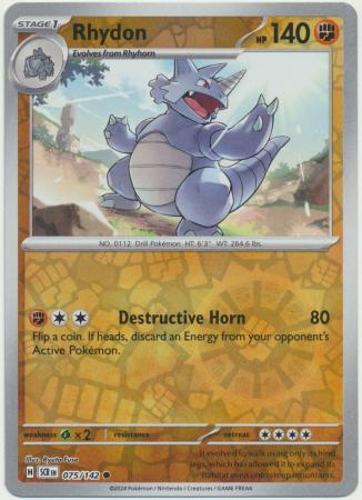 Stellar Crown - 075/142 - Rhydon (Reverse Holo)