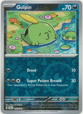 Stellar Crown - 091/142 - Gulpin (Reverse Holo)