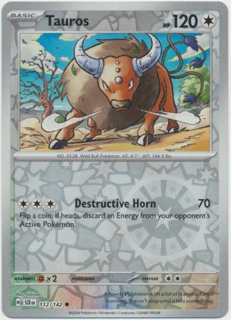 Stellar Crown - 112/142 - Tauros (Reverse Holo)