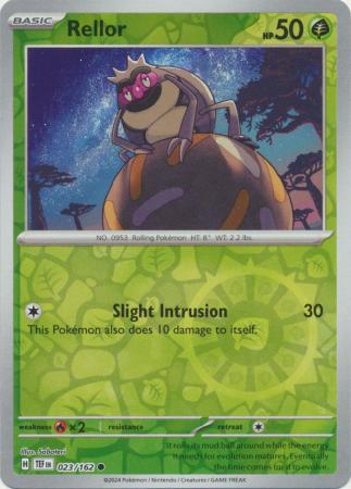 Karta Pokémon - Temporal Forces - 023/162 - Rellor (Reverse Holo)