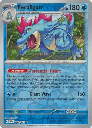 Karta Pokémon - Temporal Forces - 041/162 - Feraligatr (Reverse Holo)