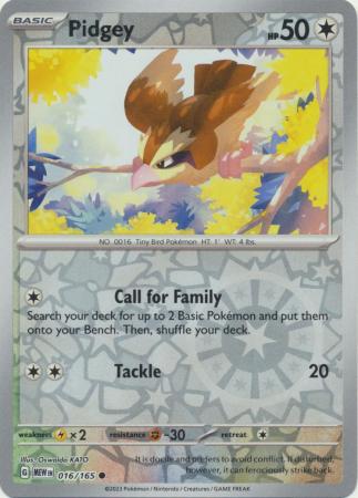 151 - 016/165 - Pidgey (Reverse Holo)