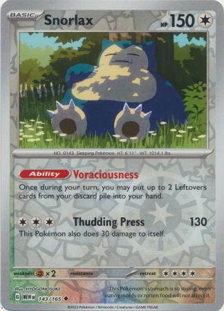 151 - 143/165 - Snorlax (Reverse Holo)