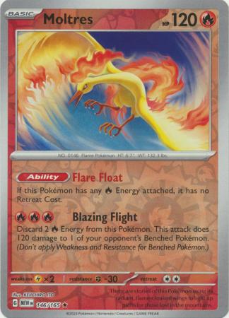 151 - 146/165 - Moltres (Reverse Holo)