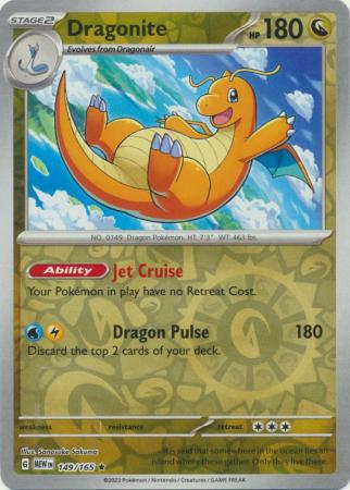 151 - 149/165 - Dragonite (Reverse Holo)