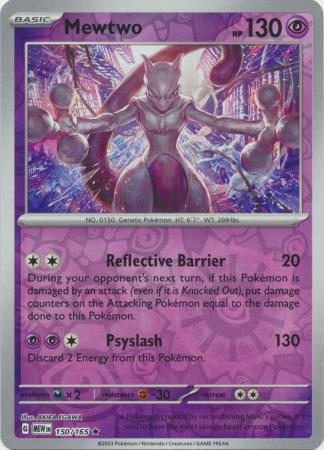 151 - 150/165 - Mewtwo (Reverse Holo)
