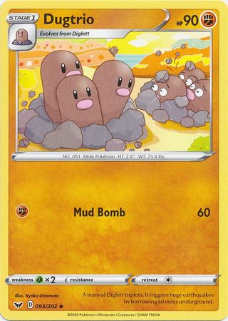Sword & Shield - 093/202 - Dugtrio