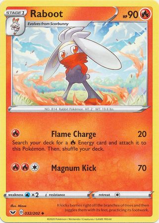Sword & Shield - 032/202 - Raboot