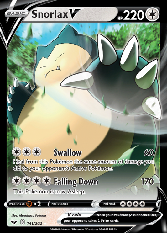 Sword & Shield - 141/202 - Snorlax V
