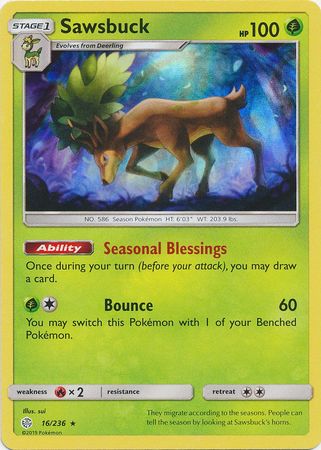 Cosmic Eclipse - 016/236 - Sawsbuck (Holo)