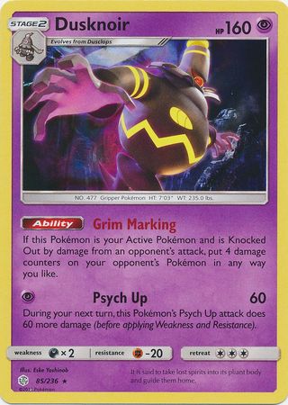 Cosmic Eclipse - 085/236 - Dusknoir (Holo)