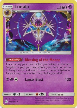 Cosmic Eclipse - 102/236 - Lunala (Holo)