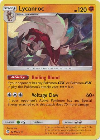 Cosmic Eclipse - 124/236 - Lycanroc (Holo)