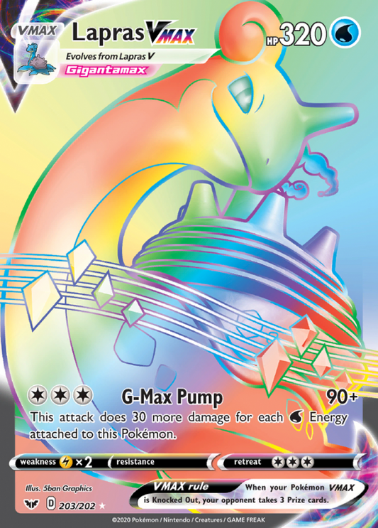 Sword & Shield - 203/202 - Lapras VMAX