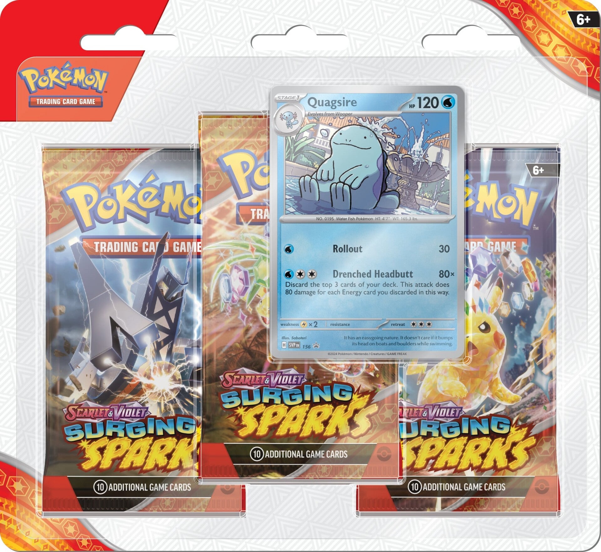 Pokemon: Surging Sparks - 3-pack - Quagsire