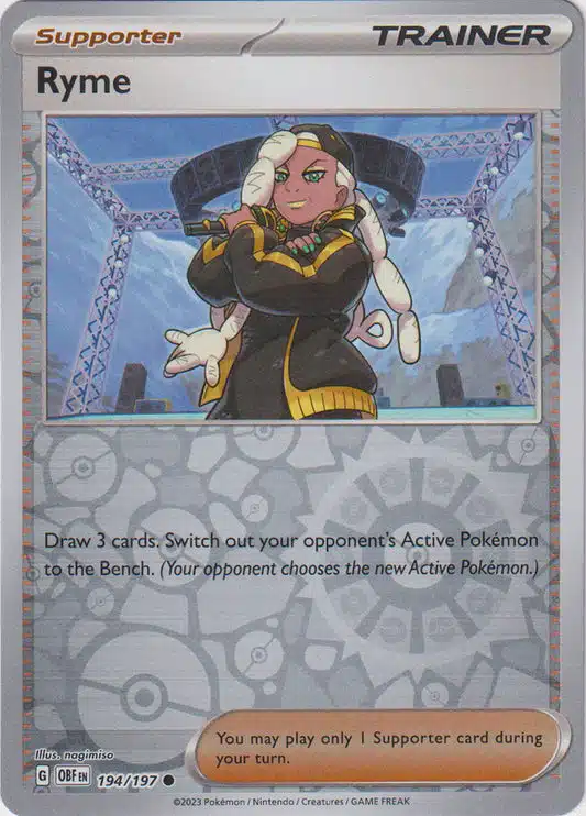 Obsidian Flames - (Reverse Holo) (172) Karta Pokémon - Obsidian Flames - 194/197 - Ryme (Reverse Holo) - obrazek 1