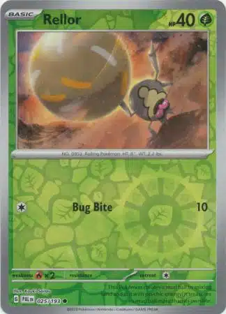 Karta Pokémon - Paldea Evolved - 025/193 - Rellor (Reverse Holo)