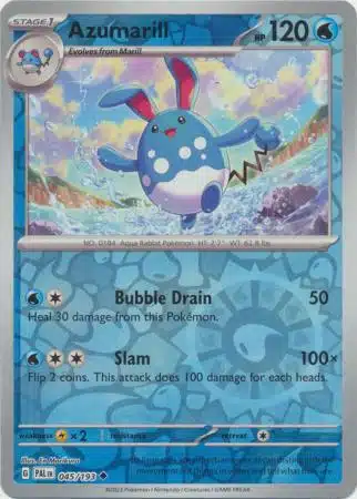 Paldea Evolved - (Reverse Holo) (40) Karta Pokémon - Paldea Evolved - 045/193 - Azumarill (Reverse Holo) - obrazek 1