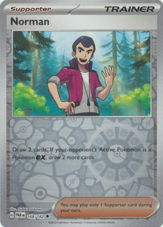 Karta Pokémon - Paradox Rift - 168/182 - Norman (Reverse Holo)
