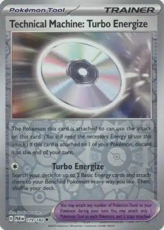 Karta Pokémon - Paradox Rift - 179/182 - Technical Machine: Turbo Energize (Reverse Holo)