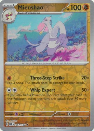 Karta Pokémon - Paradox Rift - 097/182 - Mienshao (Reverse Holo)