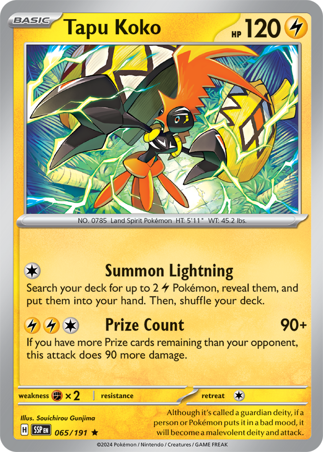 Surging Sparks - 065/191 - Tapu Koko (Holo)