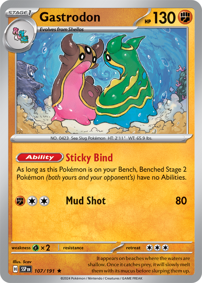 Surging Sparks - 107/191 - Gastrodon (Holo)