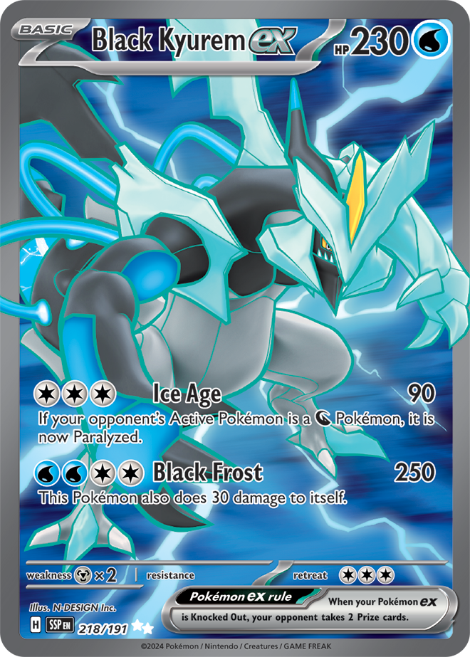 Surging Sparks - 218/191 - Black Kyurem ex