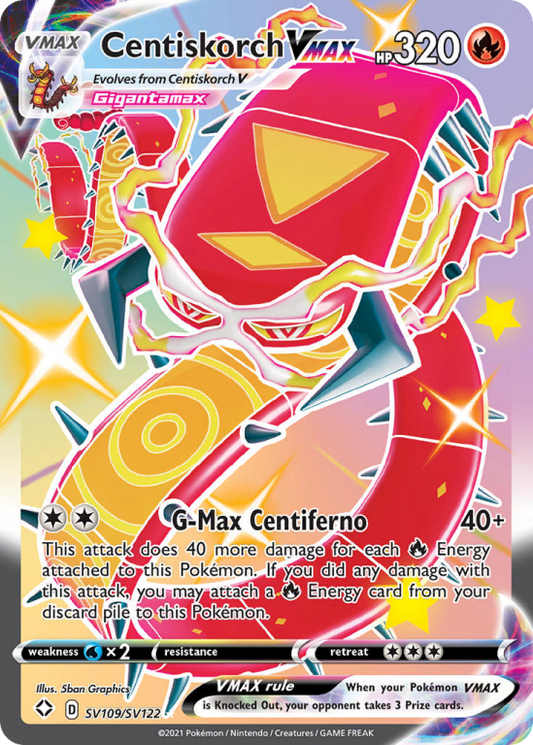 Karta Pokémon - Shining Fates - SV109/SV122 - Centiskorch VMAX