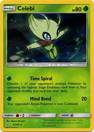 Karta Pokémon - Unified Minds - 004/236 - Celebi (Holo)