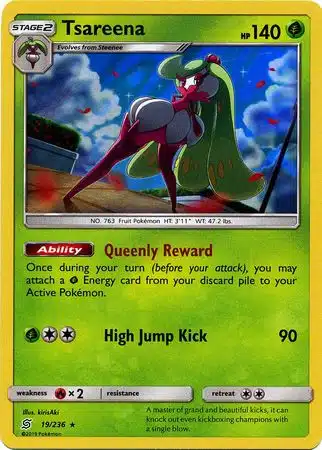Karta Pokémon - Unified Minds - 019/236 - Tsareena (Holo) Karta Pokémon - Unified Minds - 019/236 - Tsareena (Holo)