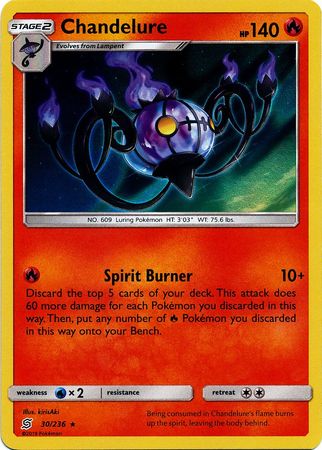 Karta Pokémon - Unified Minds - 030/236 - Chandelure (Holo)