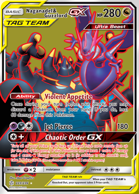 Cosmic Eclipse - 223/236 - Naganadel & Guzzlord GX (Tag Team)