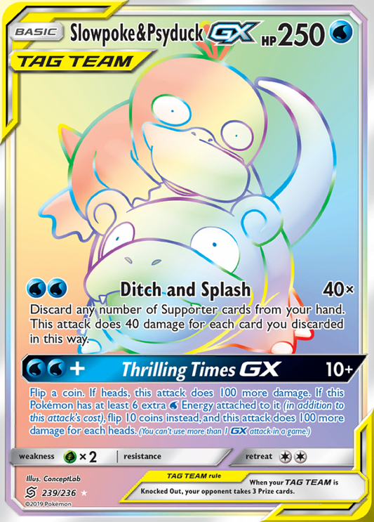 Unified Minds - 239/236 - Slowpoke & Psyduck GX (Tag Team)
