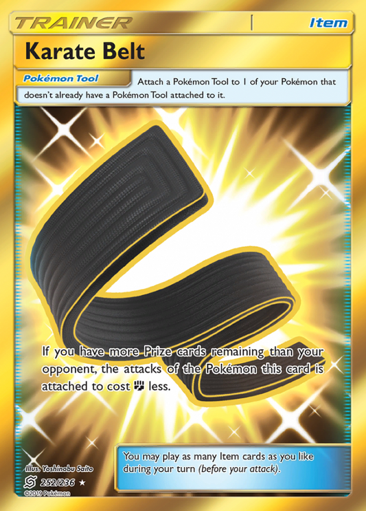 Karta Pokémon - Unified Minds - 252/236 - Karate Belt (złota)