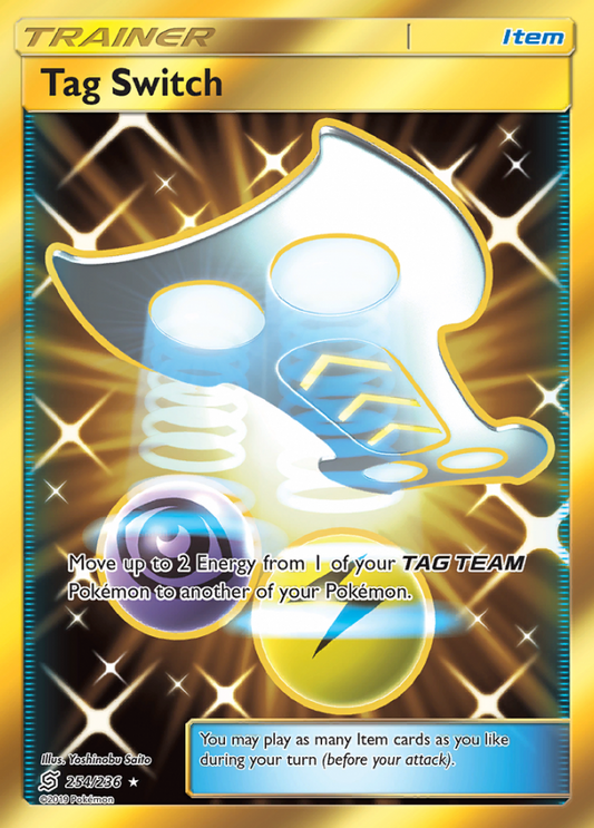 Karta Pokémon - Unified Minds - 254/236 - Tag Switch (złota)
