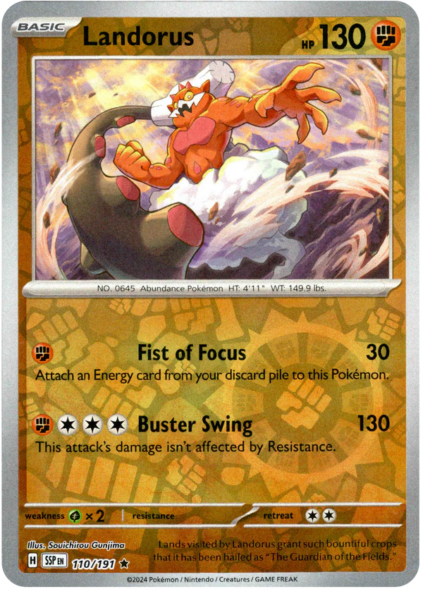 Karta Pokémon - Surging Sparks - 110/191 - Landorus (Reverse Holo)