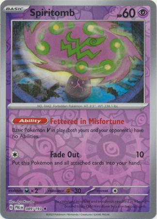 Karta Pokémon - Paldea Evolved - 089/193 - Spiritomb (Reverse Holo)
