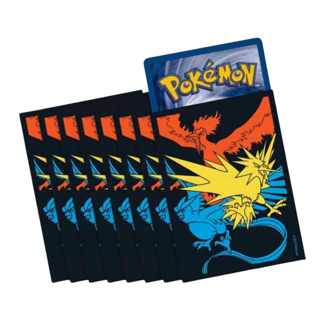 Pokemon TCG: Koszulki na karty Hidden Fates (Moltres, Zapdos, Articuno) (65 szt.)