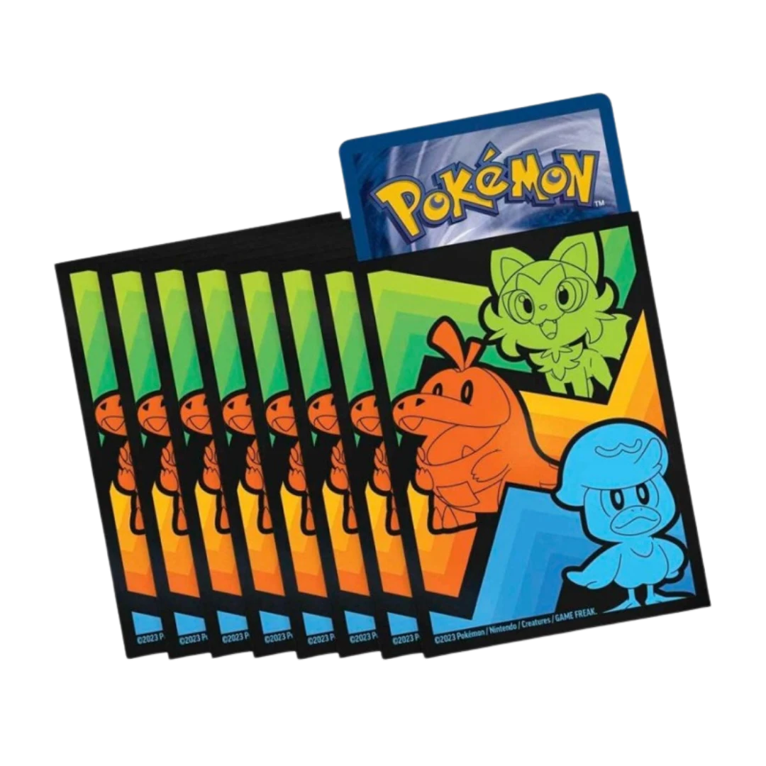 Pokemon TCG: Koszulki na karty Paldea Evolved (Sprigatito, Fuecoco, Quaxly) (65 szt.)