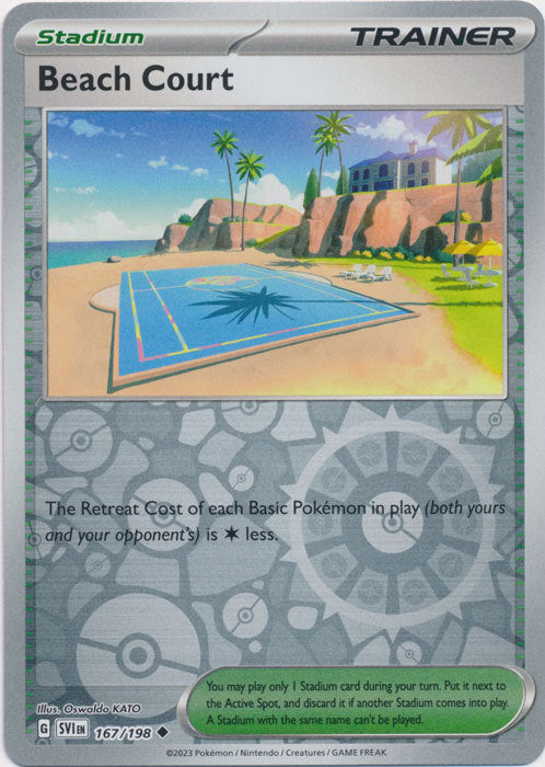 Karta Pokémon - Scarlet & Violet - 167/198 - Beach Court (Reverse Holo)