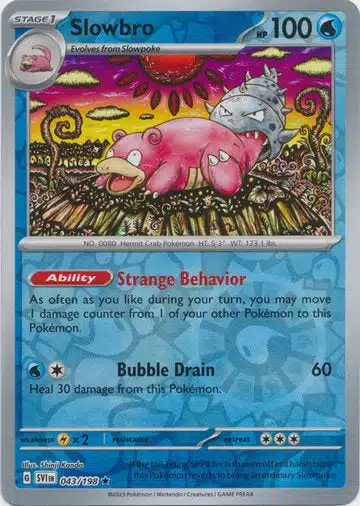 Scarlet & Violet (Reverse Holo) (41) Karta Pokémon - Scarlet & Violet - 043/198 - Slowbro (Reverse Holo) - obrazek 1