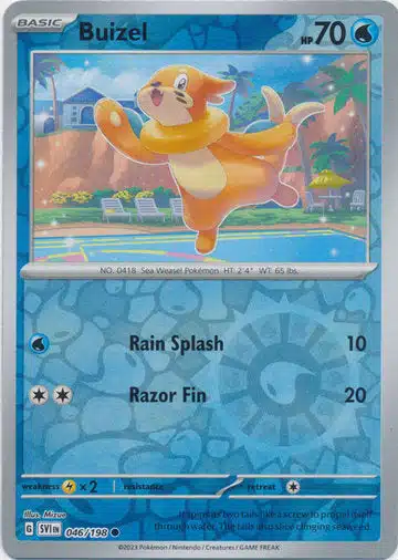 Karta Pokémon - Scarlet & Violet - 046/198 - Buizel (Reverse Holo)