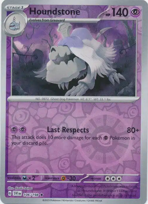 Scarlet & Violet (Reverse Holo) (99) Karta Pokémon - Scarlet & Violet - 106/198 - Houndstone (Reverse Holo) - obrazek 1