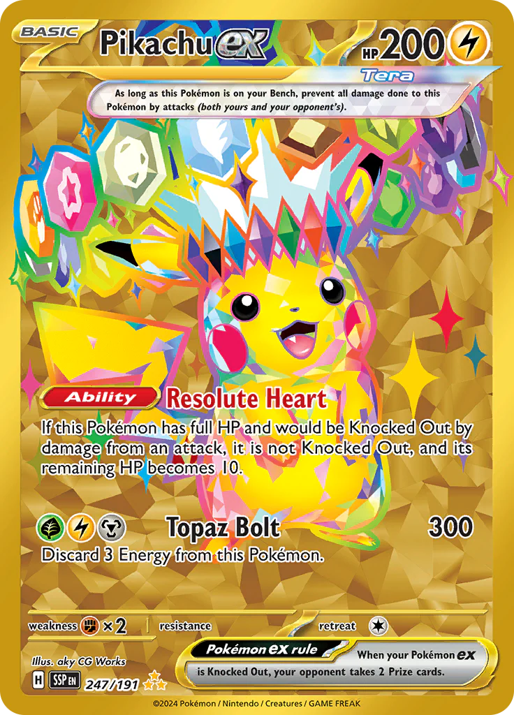 Surging Sparks - 247/191 - Pikachu ex (złota)