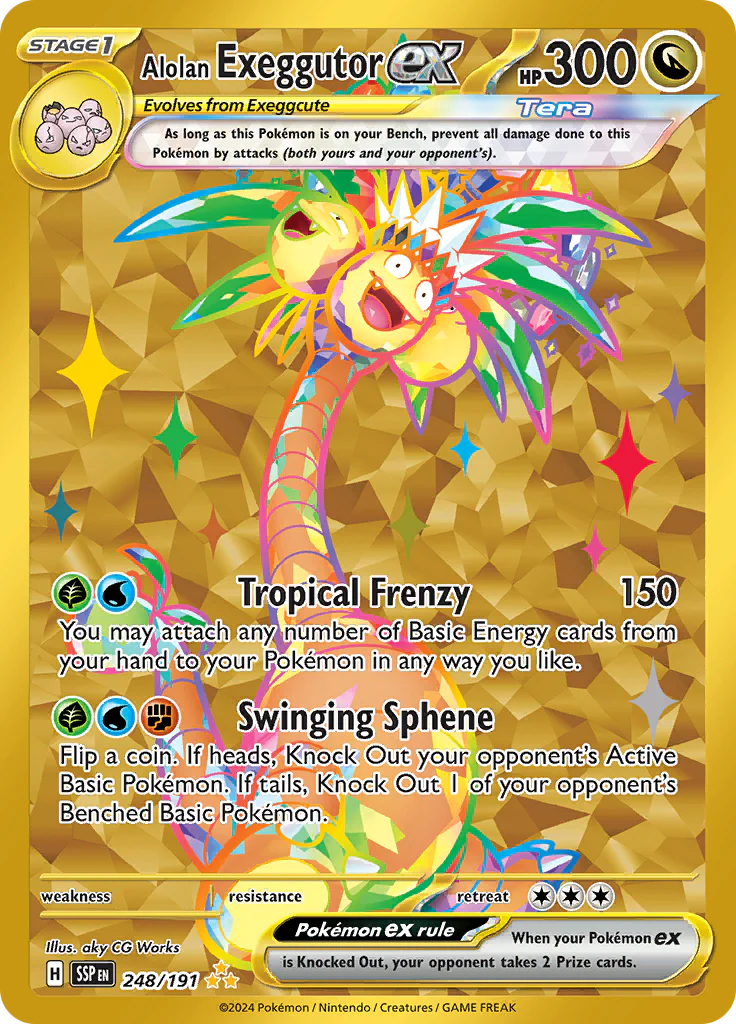 Surging Sparks - 248/191 - Alolan Exeggutor ex (złota)
